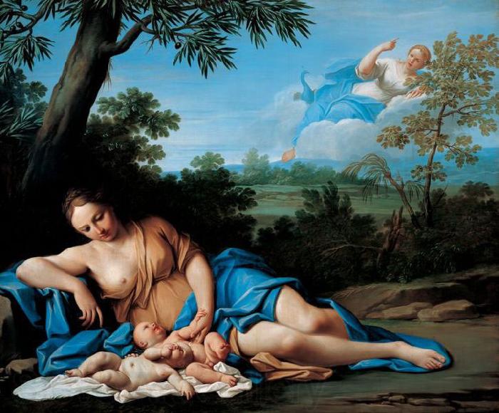 BASSETTI, Marcantonio Die Geburt des Apollo und der Diana Norge oil painting art